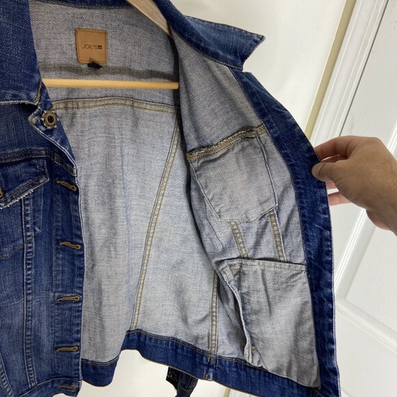 Joe’s Woman Small 2 Tone Denim Snap Button Denim Jean Jacket Joes - Picture 9 of 10